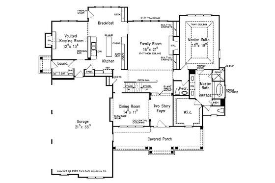 Floor Plan - Main Floor for Colonial House Plan #927-914 - 4 bed, 3.5 bath