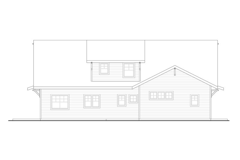 Architectural House Design - Exterior - Rear Elevation for Country House Plan #124-1228 - 3 bed, 2.5 bath