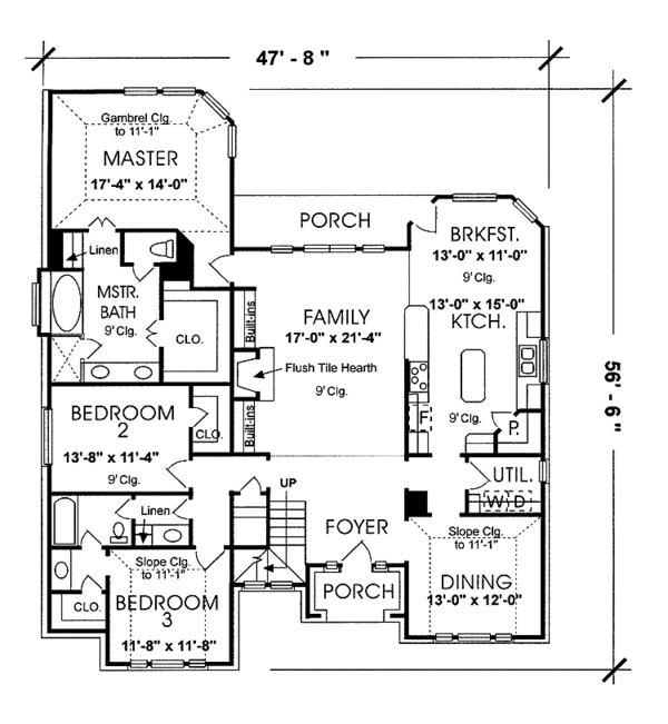 Home Plan - Country Floor Plan - Main Floor Plan #974-60