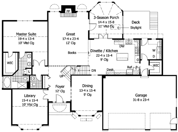 Home Plan - Traditional Floor Plan - Main Floor Plan #51-946