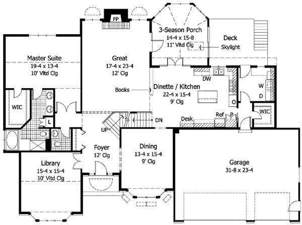 Architectural House Design - Traditional Floor Plan - Main Floor Plan #51-946