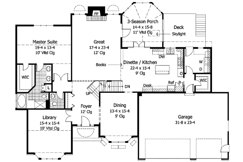 Dream House Plan - Floor Plan - Main Floor for Traditional House Plan #51-946 - 4 bed, 3.5 bath
