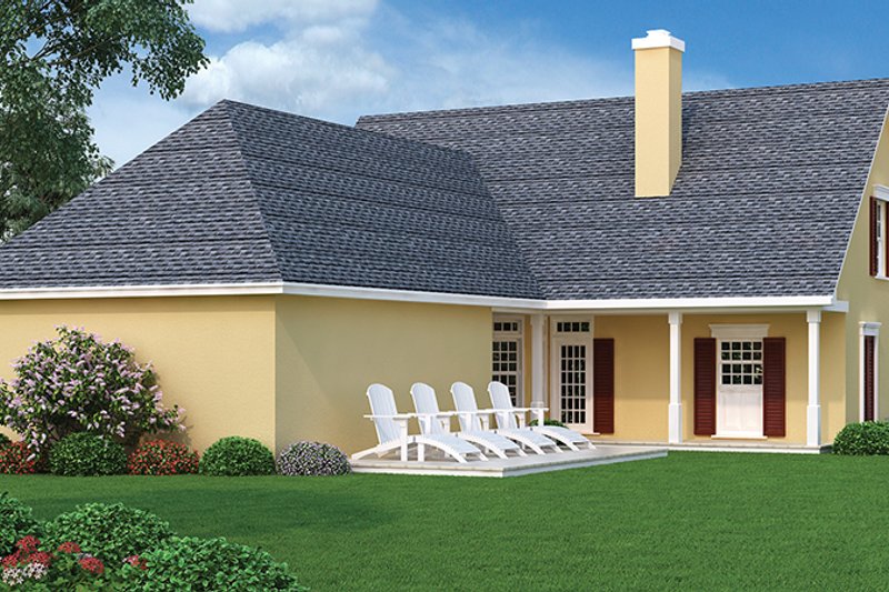 Home Plan - Exterior - Rear Elevation for Traditional House Plan #45-490 - 3 bed, 2 bath