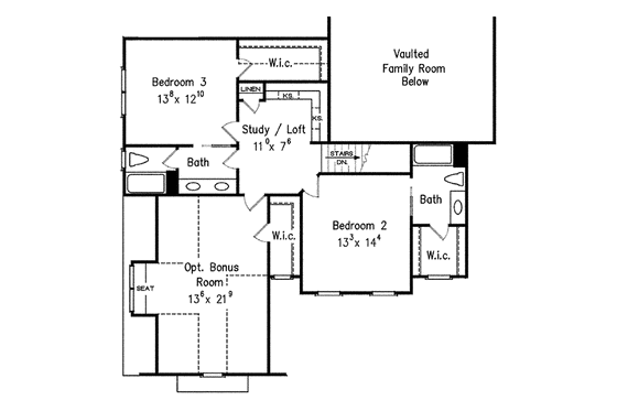 Floor Plan - Upper Floor 1 for Country House Plan #927-429 - 4 bed, 4 bath