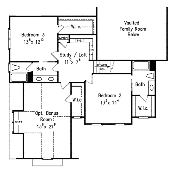 Dream House Plan - Country Floor Plan - Upper Floor Plan #927-429