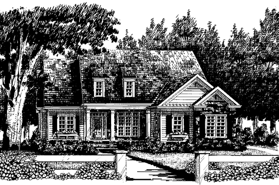 Exterior - Front Elevation 3 for Country House Plan #927-262 - 3 bed, 2 bath