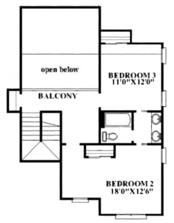 Dream House Plan - Craftsman Floor Plan - Upper Floor Plan #991-32