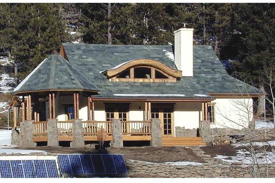 Exterior - Front Elevation 4 for Traditional House Plan #1042-8 - 2 bed, 1 bath