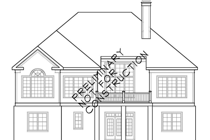 House Blueprint - Exterior - Rear Elevation for Country House Plan #927-904 - 4 bed, 4 bath