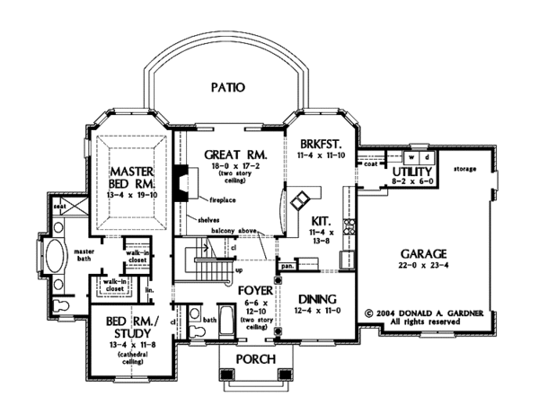 European Floor Plan - Main Floor Plan #929-884