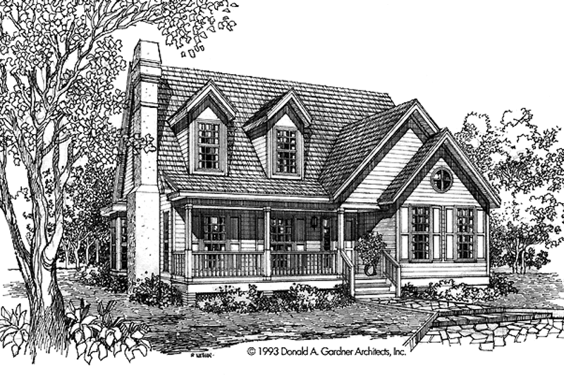 Architectural House Design - Country Exterior - Front Elevation Plan #929-374