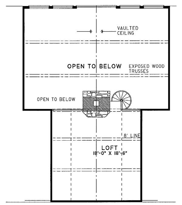 Home Plan - Contemporary Floor Plan - Upper Floor Plan #17-2642
