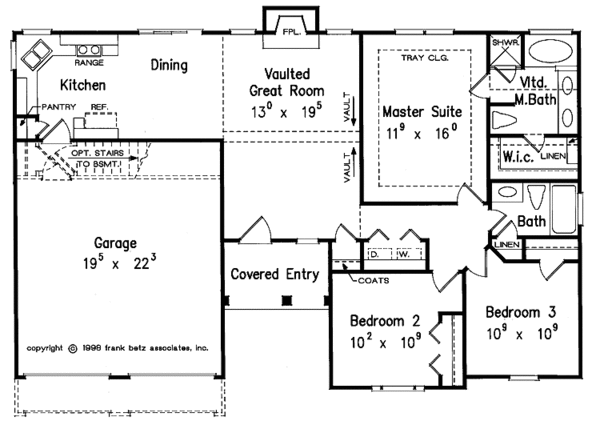 Architectural House Design - Ranch Floor Plan - Main Floor Plan #927-394