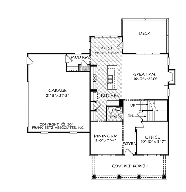 Architectural House Design - Country Floor Plan - Main Floor Plan #927-951