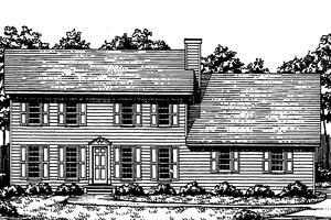 Exterior - Front Elevation 3 for Colonial House Plan #30-289 - 3 bed, 2.5 bath