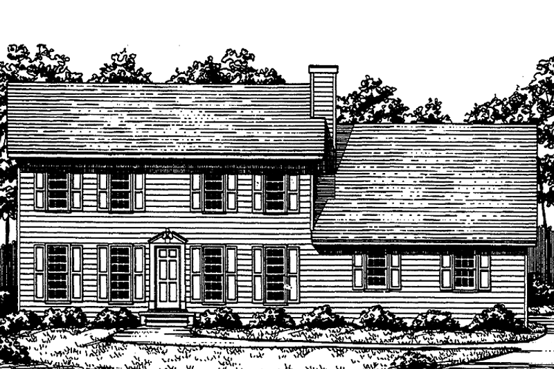 Home Plan - Exterior - Front Elevation 3 for Colonial House Plan #30-289 - 3 bed, 2.5 bath