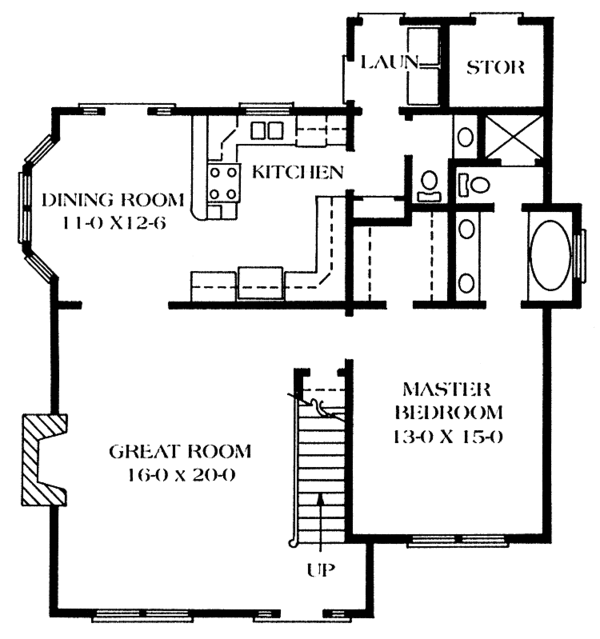Architectural House Design - Craftsman Floor Plan - Main Floor Plan #1014-14