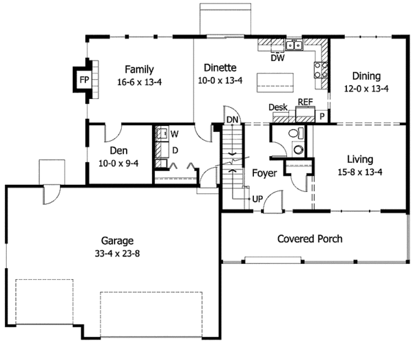 Home Plan - Country Floor Plan - Main Floor Plan #51-866