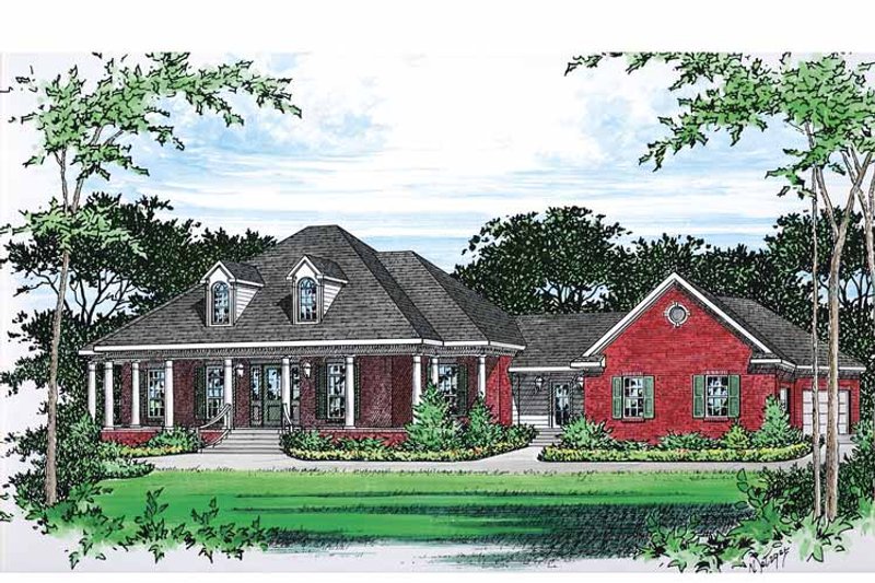 Dream House Plan - Exterior - Front Elevation 3 for Colonial House Plan #15-390 - 3 bed, 2.5 bath