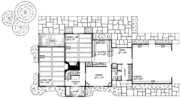 House Design - Contemporary Floor Plan - Main Floor Plan #72-596