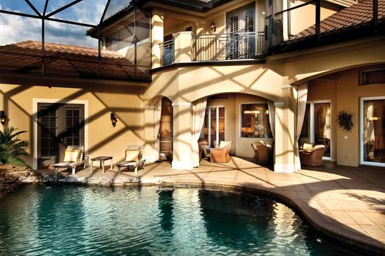 Exterior - Rear Elevation for Mediterranean House Plan #930-440 - 5 bed, 5.5 bath