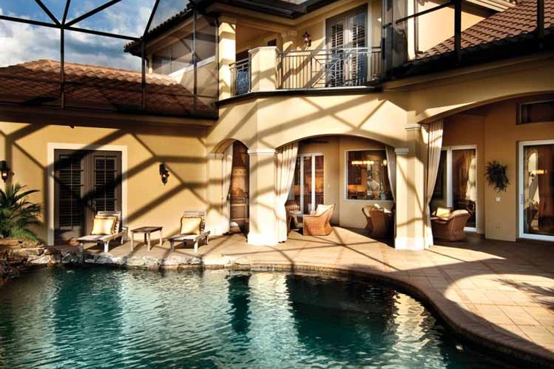 House Design - Exterior - Rear Elevation for Mediterranean House Plan #930-440 - 5 bed, 5.5 bath