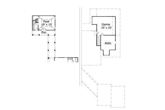 Floor Plan - Upper Floor for European House Plan #411-251 - 4 bed, 3 bath