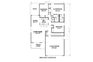 Floor Plan - Main Floor for Traditional House Plan #116-261 - 3 bed, 2 bath