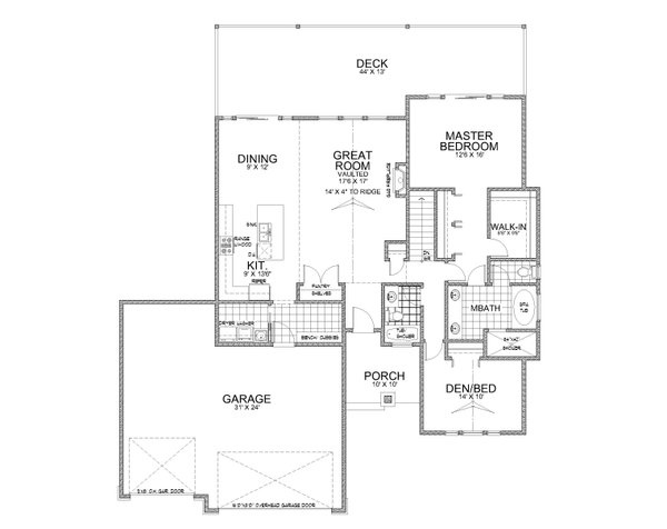 Traditional Floor Plan - Main Floor Plan #112-194