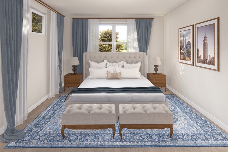 Architectural House Design - Interior - Master Bedroom for Prairie House Plan #124-1405 - 3 bed, 2.5 bath