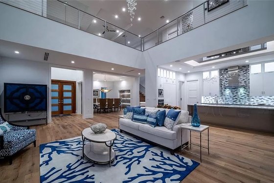 Interior - Family Room 1 for Beach House Plan #548-54 - 4 bed, 4.5 bath