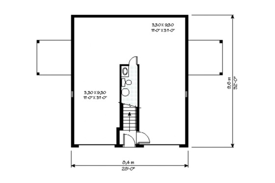 Floor Plan - Main Floor for Country House Plan #23-441 - 2 bed, 1.5 bath