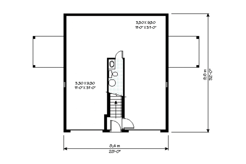 Dream House Plan - Floor Plan - Main Floor for Country House Plan #23-441 - 2 bed, 1.5 bath