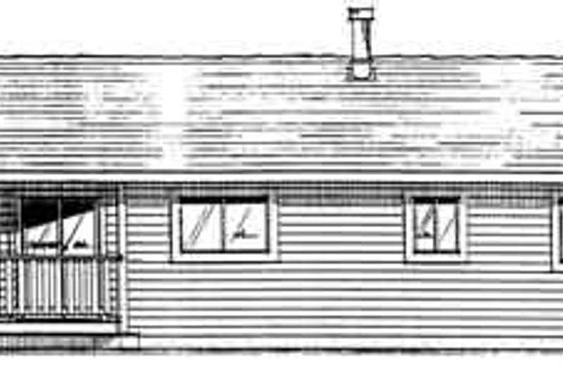 Dream House Plan - Exterior - Rear Elevation for Ranch House Plan #126-111 - 3 bed, 2 bath