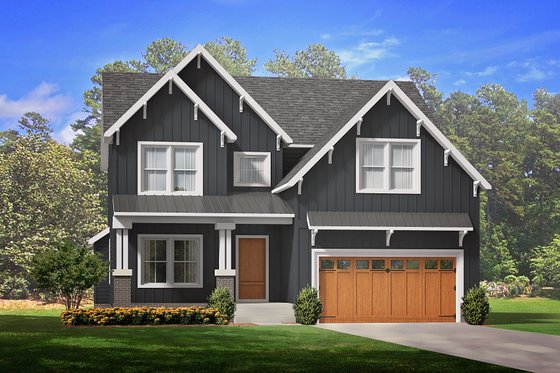Exterior - Front Elevation 4 for Farmhouse House Plan #1080-4 - 4 bed, 3.5 bath