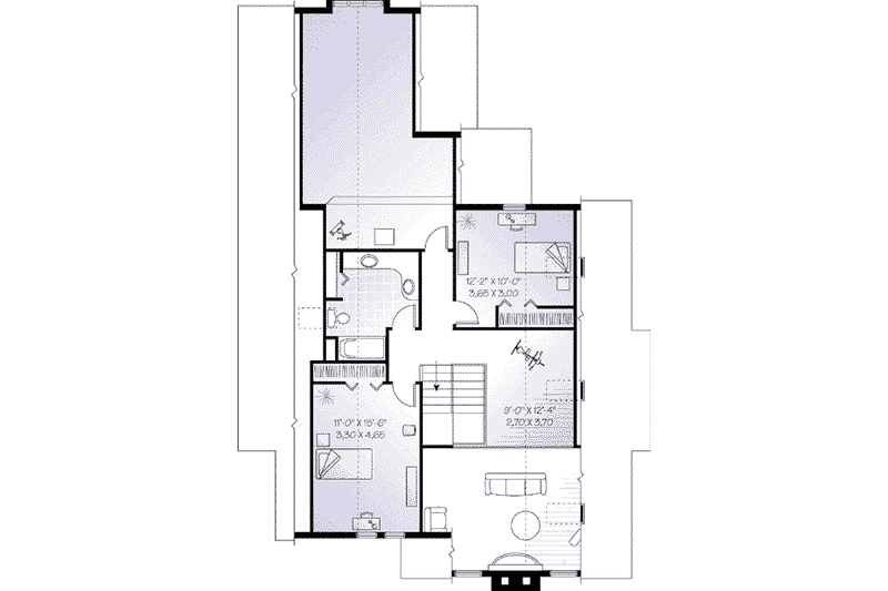 Home Plan - Floor Plan - Upper Floor for Contemporary House Plan #23-613 - 3 bed, 2.5 bath