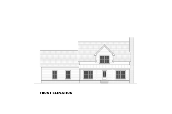 Exterior - Front Elevation 4 for Farmhouse House Plan #1117-39 - 3 bed, 2.5 bath