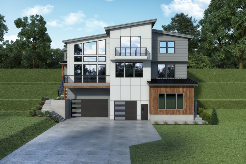 House Plan Design - Contemporary Exterior - Front Elevation Plan #1070-188