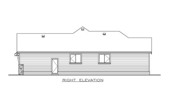 Exterior - Other Elevation 1 for Farmhouse House Plan #1100-65 - 3 bed, 2 bath