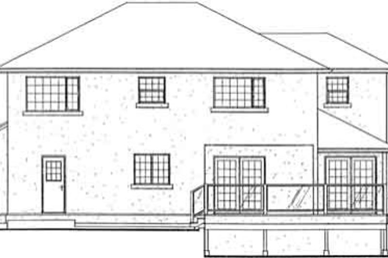 Architectural House Design - Exterior - Rear Elevation for Traditional House Plan #126-134 - 4 bed, 2.5 bath