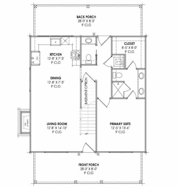 Architectural House Design - Cabin Floor Plan - Main Floor Plan #1096-167