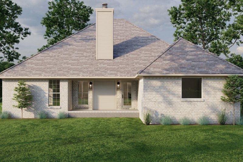 Dream House Plan - Exterior - Rear Elevation 1 for Traditional House Plan #17-1148 - 4 bed, 2 bath