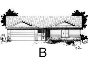 Exterior - Other Elevation 1 for Adobe / Southwestern House Plan #24-211 - 4 bed, 2 bath