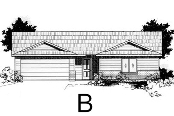 Exterior - Other Elevation 1 for Adobe / Southwestern House Plan #24-211 - 4 bed, 2 bath