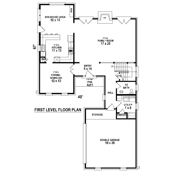 European Floor Plan - Main Floor Plan #81-13879
