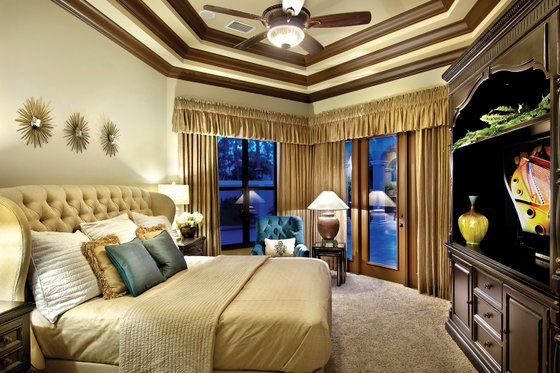 Interior - Bedroom for Mediterranean House Plan #930-21 - 4 bed, 5 bath