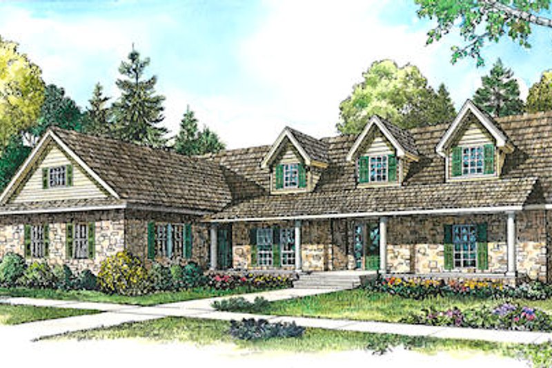 Country Style House Plan - 3 Beds 2.5 Baths 2643 Sq/Ft Plan #140-126