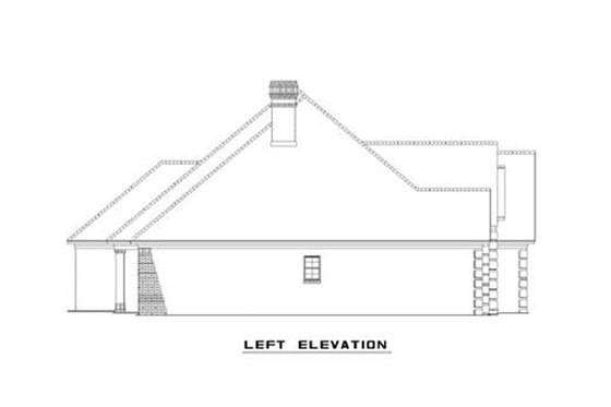 Exterior - Other Elevation 1 for European House Plan #17-1038 - 3 bed, 2 bath
