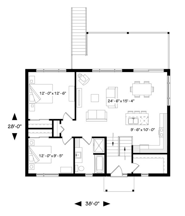 House Plan Design - Contemporary Floor Plan - Main Floor Plan #23-2315