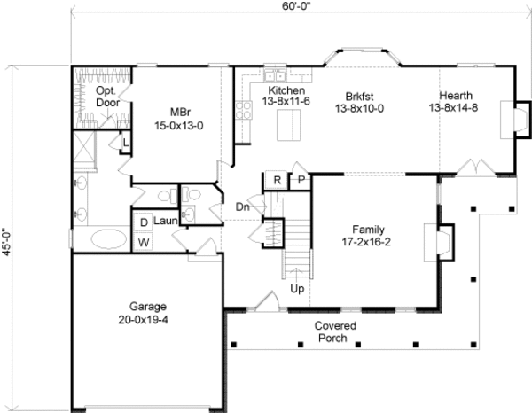 Country Floor Plan - Main Floor Plan #22-504